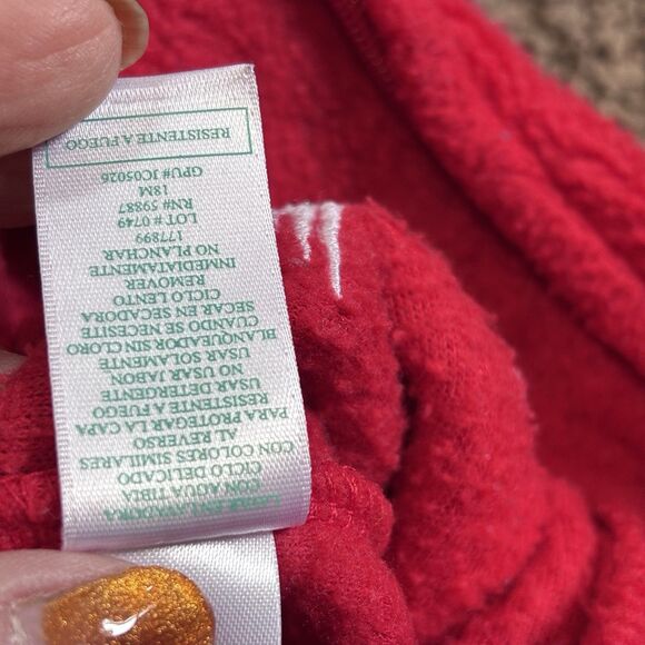 Okie Dokie Fleece Red Sleeper Boys Size 18m Zip Up Warm Footed Pajamas Race Car - Picture 12 of 16